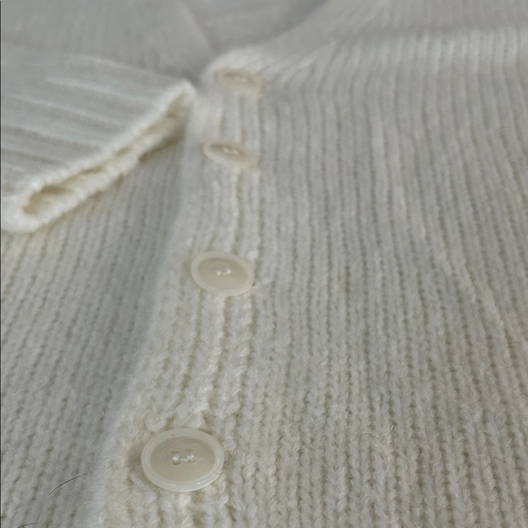 Elwood Sweaters - Elwood Mohair/Wool Blend Women's White Cardigan Sweater.